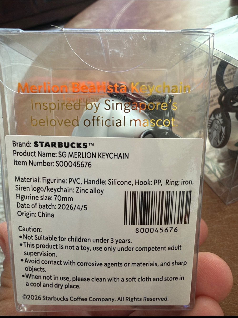 Singapore Exclusive Starbucks Merlion Bear keychain - Picture 3 of 5